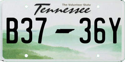 TN license plate B3736Y