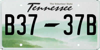 TN license plate B3737B