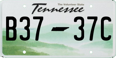TN license plate B3737C