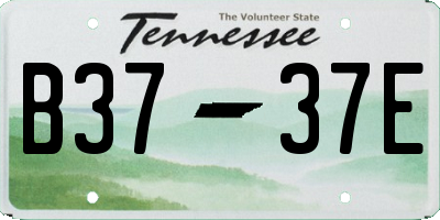 TN license plate B3737E