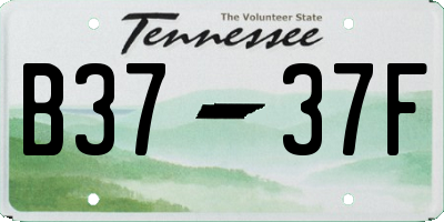 TN license plate B3737F