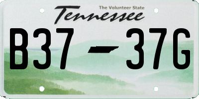 TN license plate B3737G