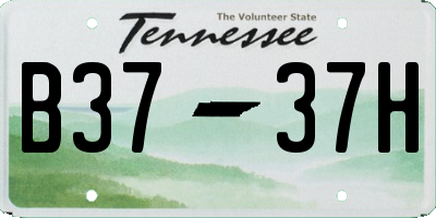 TN license plate B3737H