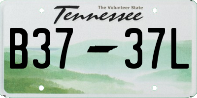 TN license plate B3737L