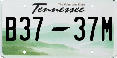 TN license plate B3737M