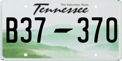 TN license plate B3737O