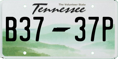 TN license plate B3737P