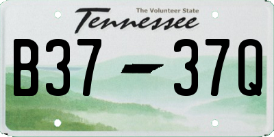 TN license plate B3737Q