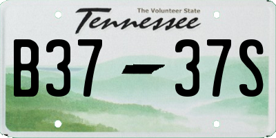 TN license plate B3737S