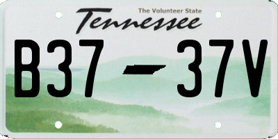 TN license plate B3737V