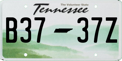 TN license plate B3737Z
