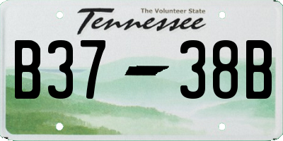 TN license plate B3738B