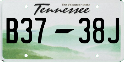 TN license plate B3738J