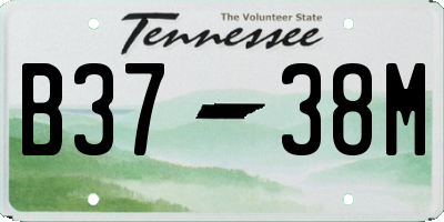 TN license plate B3738M