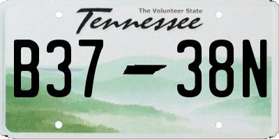 TN license plate B3738N