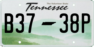 TN license plate B3738P