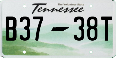 TN license plate B3738T