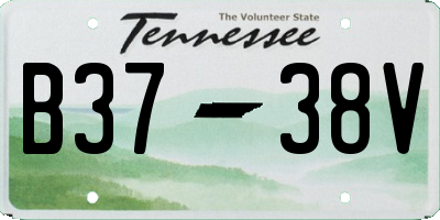 TN license plate B3738V