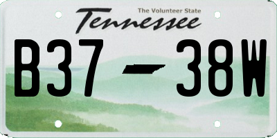 TN license plate B3738W
