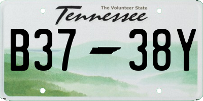 TN license plate B3738Y