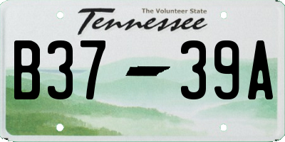 TN license plate B3739A