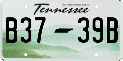 TN license plate B3739B