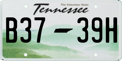 TN license plate B3739H