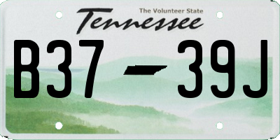TN license plate B3739J