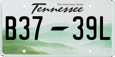 TN license plate B3739L