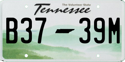TN license plate B3739M