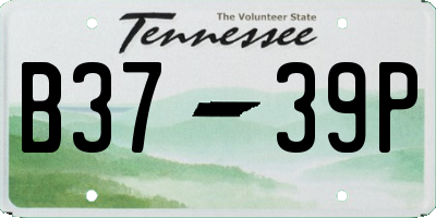 TN license plate B3739P