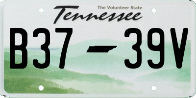 TN license plate B3739V