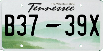 TN license plate B3739X