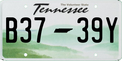 TN license plate B3739Y