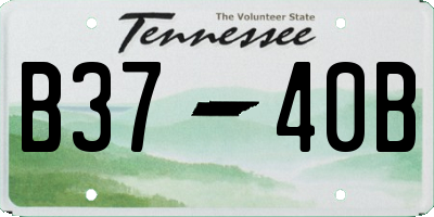 TN license plate B3740B