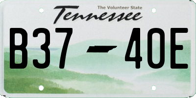TN license plate B3740E