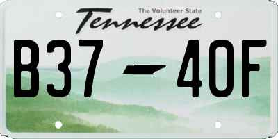 TN license plate B3740F