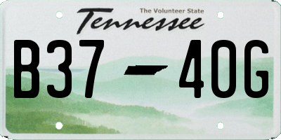 TN license plate B3740G