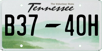 TN license plate B3740H