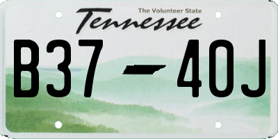 TN license plate B3740J