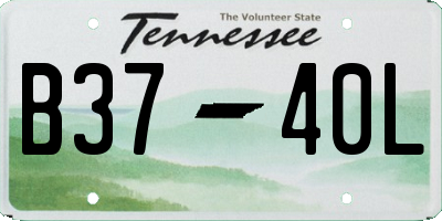 TN license plate B3740L