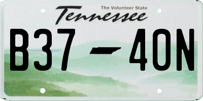 TN license plate B3740N