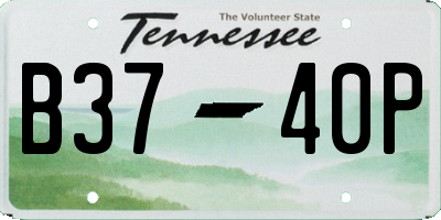 TN license plate B3740P