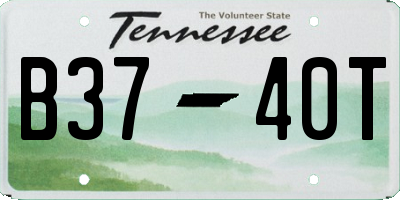 TN license plate B3740T