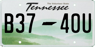 TN license plate B3740U