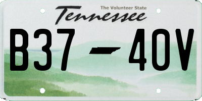 TN license plate B3740V