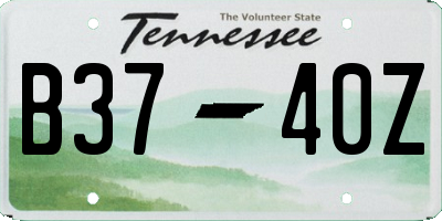 TN license plate B3740Z
