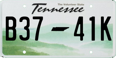 TN license plate B3741K