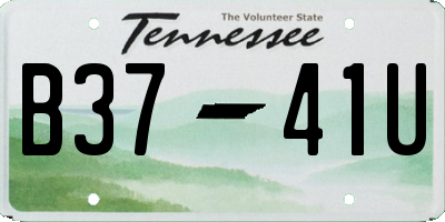 TN license plate B3741U