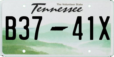 TN license plate B3741X